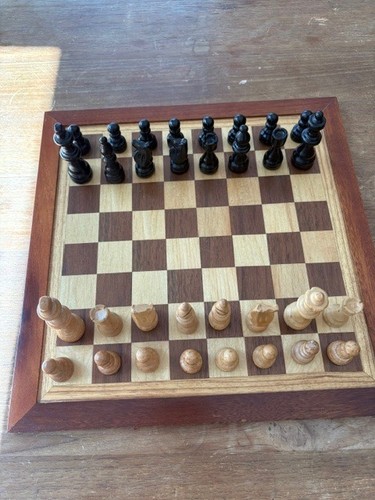 Wooden boxed chess - boxed, &