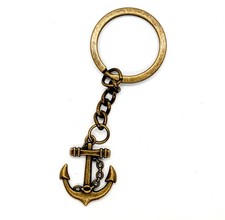 Bronze Ships Anchor Keyring