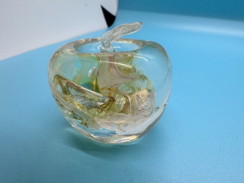 Art glass hand blown apple - blown,