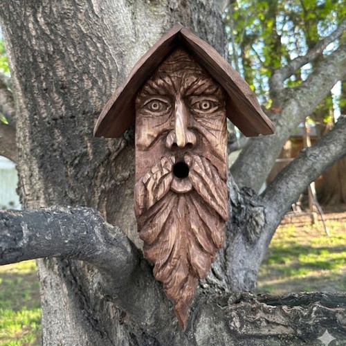 Handmade wooden bird house - handmade,