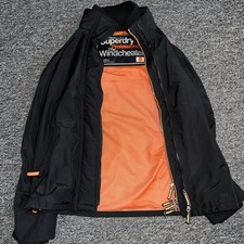 Superdry Professional The Windcheater Mens Black Jacket Size XXL