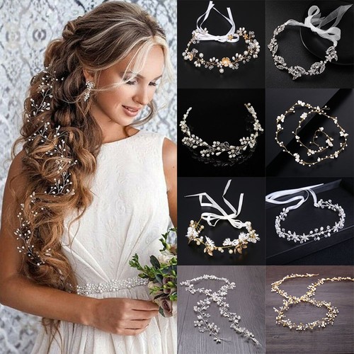 Bridal hair vine pearl - bridal,
