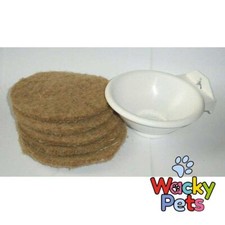 BIRD BREEDING PACK: Plastic Canary Nest Pan, and 5 Nest Felts