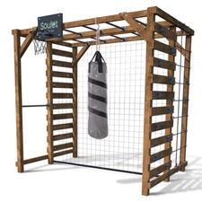 Soulet Odin Childrens Wooden Climbing Frame with Football Net and Punch Bag