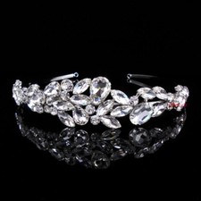 3.5cm Tall Drip Crystal Side Wedding Queen Princess Prom Tiara Crown Adult