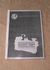 Colchester Triumph Round Head Lathe Manual