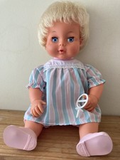 Sweet VGC 1970s Tiny Tears doll with original outfit, Cinderella shoes  & dummy