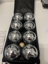 Metal Boules Set, Game. 8 Metal Balls And 1 Small Wooden One
