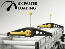 Rhino SafeClamp Lockable Ladder Clamps Van Roof Rack Wide Safe Clamp Pair RAS21