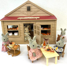 Sylvanian Families Calico Critters Bundle VTG 1987 Village Bakery w/ Roof Japan