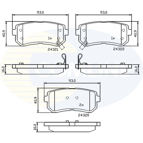 Brake pads set - set, hyundai
