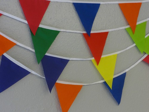 Handmade fabric bunting multi - fabric, bunting.multi