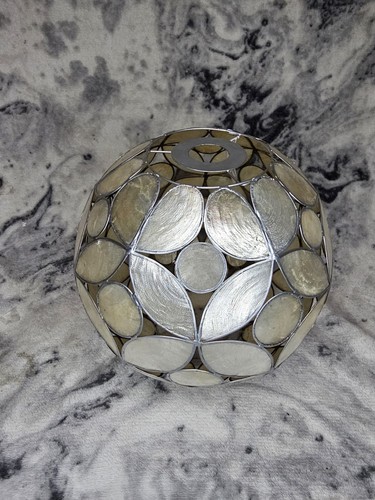 Capiz shell globe lightshade - capiz,