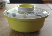 Vintage Poole Pottery Atomic Bay Leaf Tureen Casserole MCM Robert Jefferson VGC