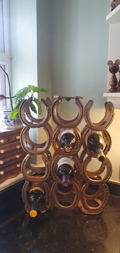 Horseshoe wine rack large - horseshoe,