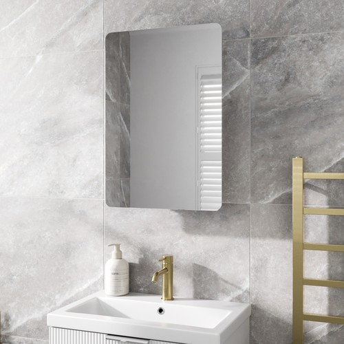 Single door bathroom mirror - single,