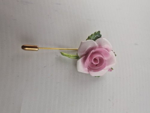 Vintage bone china rose - bone, pin
