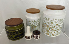 Hornsea JobLot  Fleur/ Heirloom - Storage Jars x 3 Pot/Salt x 2  Vintage