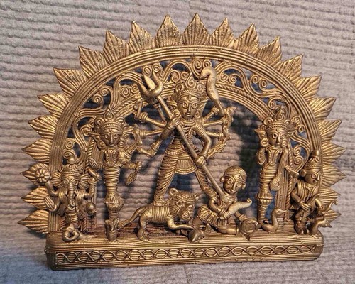 Vintage indian dokra durga - vintage,