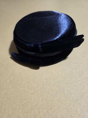 Vintad navy blue velvet - navy,