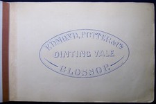 CIRCA 1850s BLANK SAMPLE BOOK EDMOND POTTER & CO. DINTING VALE GLOSSOP UK
