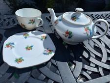 Vintage Teapot & Cup Floral