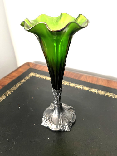 Antique green glass - green,