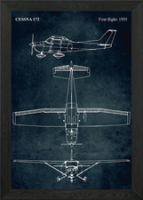 Cessna 172 Airplane bluepr