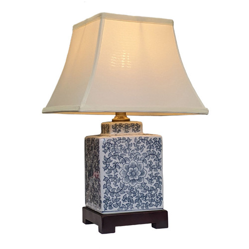 Blue ceramic lamp oriental - ceramic,