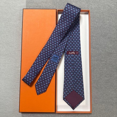 Hermes tie navy blue - hermes,