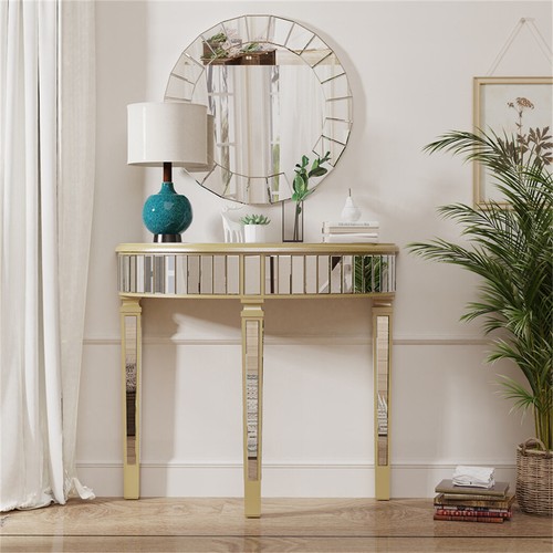 Silver mirrored console - mirrored,