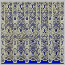 Luxury Diana Thick Floral Cream Cotton Look Lace Net Curtain Sold by the Metre