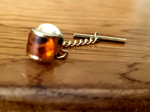 Vintage tie tack gold - tack, tone