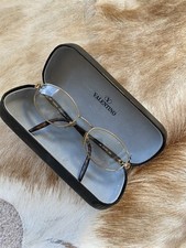Valentino 5071 Designer Eyeglasses Frame Made In Italy With Box - Brown & Gold
