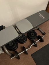 York Fitness Gym Bench With 35kg Free Weights