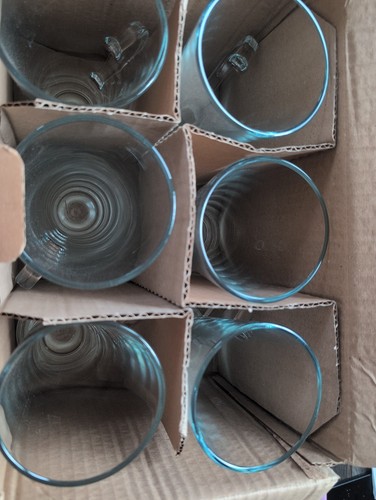 Large latte glasses bnib - 6, x