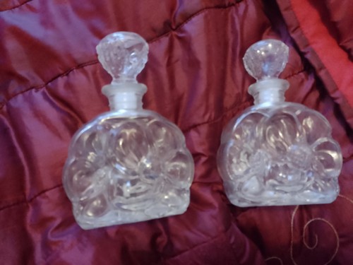 Two decorative bottles moulded - two,