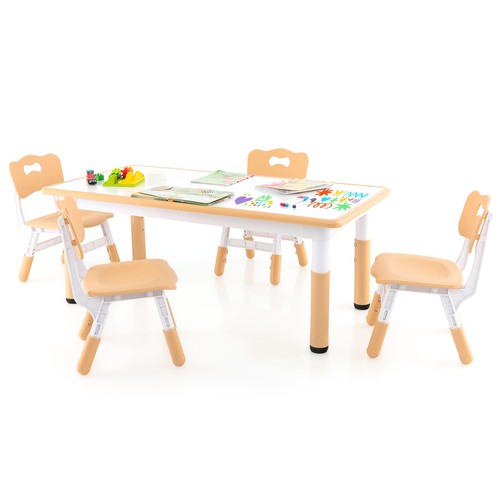 Kids table and chairs set - table,