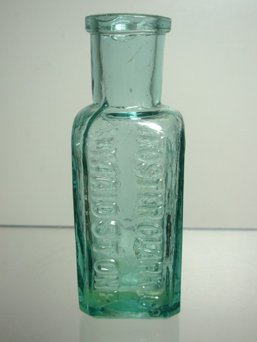 Vintage glass bottle eiffel - glass,
