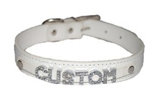Custom White Personalised Slave Cum Sissy Bondage Collar Submissive Smooth UK