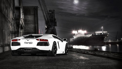 Lamborghini avent car white - lamborghini,