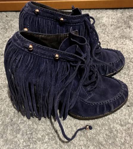 Mulberry suede fringed ankle - mulberry,