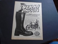 DERRI MOTORCYCLE BOOTS - VINTAGE AD - MCM NOVEMBER 1979