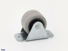 4 Heavy Duty 30 mm Rubber Fixed Castor Wheels Trolley Furniture Caster Bearing