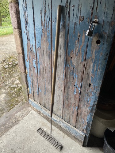 Tarmac rake wooden handle - rake.,
