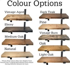 Solid Wood Scaffold Board Shelves & Brackets Rustic Industrial Shelf & Shelving