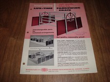 Vintage Tamco Longer Lasting Lifetime Farrowing Crate Brochure