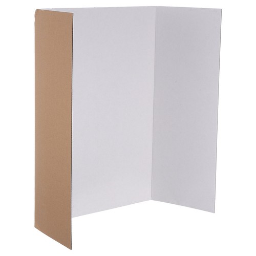 4pcs white trifold - white,