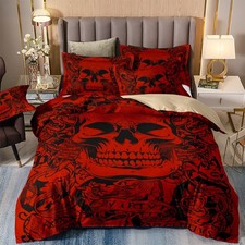 Red Skull Gothic Duvet Cover