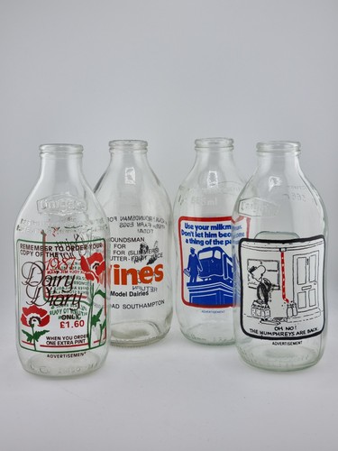 Vintage unigate milk bottles - vintage,